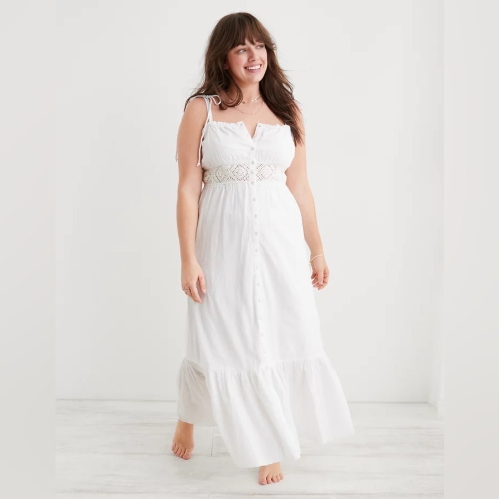 Aerie White Maxi Dress